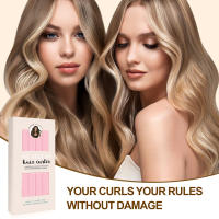 Durante la noche con gancho, plancha elástica satinada sin calentar, una herramienta de rizado multifuncional adecuada para todo tipo de cabello - rosa - details 13