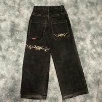 Vaqueros sueltos, estampados vintage para hombre, ropa de calle hip hop gótica, pantalones informales Harajuku para hombre - details 2