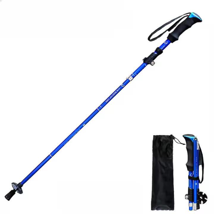 Bastones de Senderismo Plegables y Ajustables 5 Secciones para Correr, Montaña o Trekking - 1