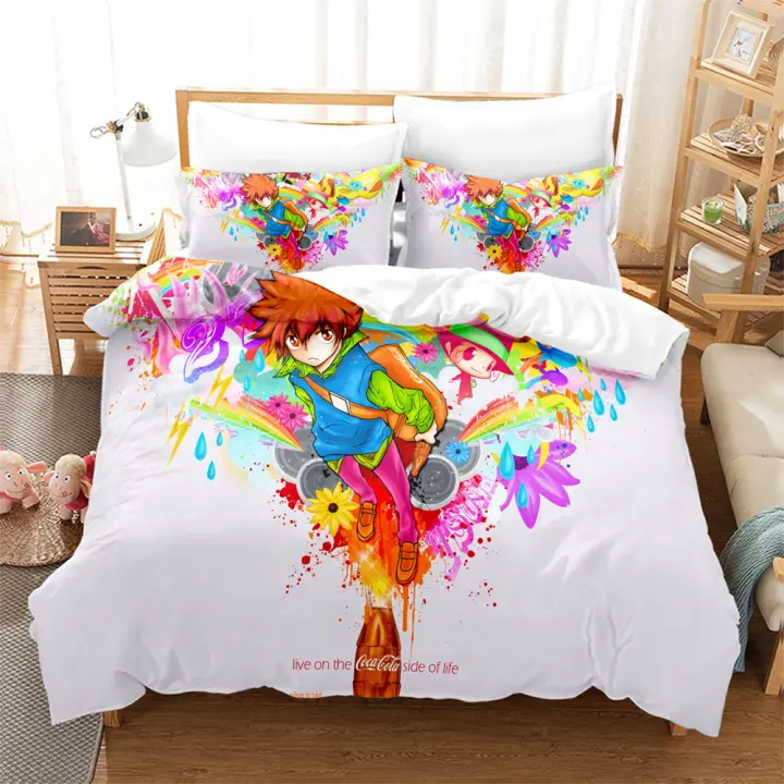 Funda de edredón 3D The Family Teachers REBORN Tsuna, juegos de cama, juego de funda nórdica con funda de almohada, ropa de cama doble, tamaño Queen y King, funda nórdica - 1