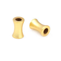Cuentas de Pulsera de Brasso Dorado Mate Forma de Cilindro Ideal para Hacer Joyería DIY - details 0