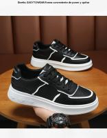 Zapatillas Blancas Transpirables para Hombres Estilo Coreano de Moda Zapatos Casuales con Plataforma Todo Uso - details 5