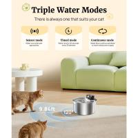 Grifo de Agua para Gatos inalámbrico de Acero Inoxidable Sensor actualizado 2025 3 Modos de Trabajo - details 2