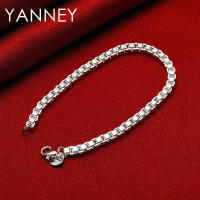Pulsera de cadena de plata de 8 pulgadas, 4 mm, para hombres y mujeres - details 1