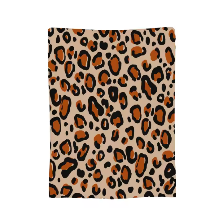 Manta de forro polar con diseño de piel de leopardo, perfecta para niños y niñas, para el hogar o viajes - 1