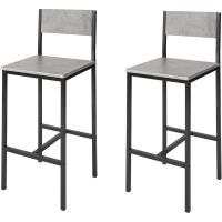 FST53X2 Lote de 2 taburetes con Respaldo,Taburete de Bar, Capacidad hasta 100 Kg,H95cm, ES (2 Taburetes-1) - details 10