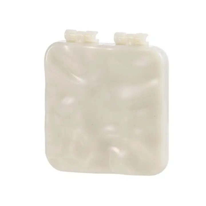 Mini espejo de maquillaje plegable, espejos de mano portátiles cuadrados de doble cara, espejo de tocador creativo, espejo de bolsillo compacto - 1