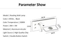 TOMAXIN USB 30CM LED Reading Wall Light With Spotlight Simple Modern Bedroom Bedside Wall Lamp Living Room Study Hotel Wall Lamp - details 12