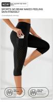 Nuevo diseño de bolsillo de panel grande con cintura alta, levantamiento de cadera, pantalones de yoga adelgazantes, pantalones cortos para correr y fitness - details 4