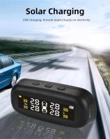 Jansite Solar TPMS sistema de supervisión de alarma de presión de neumáticos de coche pantalla inteligente advertencia de temperatura ahorro de combustible 4 sensores tipo automático - details 3