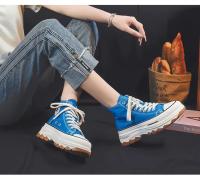 Zapatillas Deportivas de Moda y Versátiles Transpirables, Cómodas y Informales con Punta Redonda Elevada, Suela Gruesa de Lona - details 6