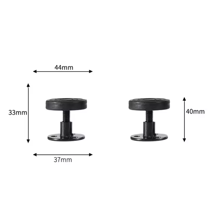 Sujetadores de Hardware antivibración autoadhesivos negros, tapón de cabecera fijo antivibración, marco de cama, tapón de puerta, fijador de pared para habitación - 1