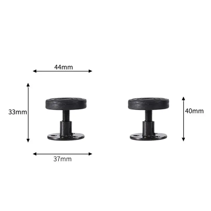 Sujetadores de Hardware antivibración autoadhesivos negros, tapón de cabecera fijo antivibración, marco de cama, tapón de puerta, fijador de pared para habitación - 1