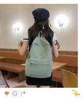 Mochila escolar impermeable de gran capacidad para mujer, mochila escolar con cremallera suave, Color sólido, mochila informal para adolescentes y niñas, suministro para estudiantes - details 22