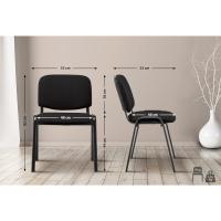 Silla de Visitas Ken en Tela I Silla de Conferencias Apilable I Silla de Reuniones con Capacidad máx. 120 kg I Color:, Color:Negro - details 2