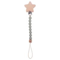 Soporte para chupete suave, cuentas de madera de haya, cordón de madera anticaída de calidad alimentaria, cadena de chupete para bebé, Clips para chupete, cadenas, cadena Molar - details 4