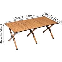 Mesa plegable al aire libre Mesa de campamento Mesa de camping enrollable estable ultraligera con bolsa de transporte para viajes Balcón Jardín Senderismo Mesa de camping al aire libre - details 2