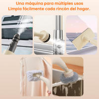 Limpiador a vapor, limpieza continua a vapor, 1200W, súper limpieza, múltiples accesorios, limpiador a vapor portátil de alta presión para toda la casa, desinfección y desengrasado, eléctrico, eliminador de grasa de cocina portátil - details 3