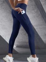 Nuevas mallas de cintura alta para mujer, mallas elásticas de Yoga con bolsillos, Push Up Fiess, ropa deportiva para correr, pantalones de Color sólido - details 7