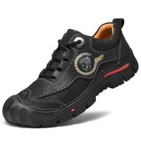 Zapatos De Senderismo Para Acampar Al Aire Libre, Zapatillas Deportivas De Cuero Genuino Para Hombre, Zapatos Informales De Viaje Para Hombre, Calzado Para Caminar Y Escalar - details 0