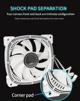 Ventilador RGB MANMU de 12 cm, espejo espacial infinito silencioso ARGB+PWM, refrigerador de CPU 12025, velocidad de aire ajustable de 63 CFM 800-1800 RPM, cuchilla positiva, compatible con consola de juegos, no requiere batería - details 2