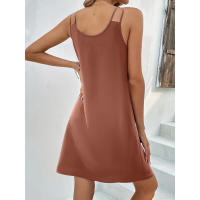 Vestido de verano nuevo, elegante, entallado, sin mangas y con cuello en V - details 16