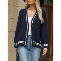 Punto con cuello en V de estilo coreano para mujer, corte holgado, moda primavera otoño, ropa informal - details 14