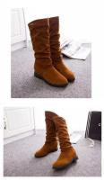 Ots de tacón informal de media varilla para mujer, punta redonda, terciopelo mate, otoño e invierno, nuevo - details 27
