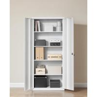 Armario de Garaje de 5 Estantes con 2 Puertas, Armario de Oficina, 40 x 80 x 180 cm, 1 Cerradura, Estantes Ajustables, Gabinete de Metal, Gris Mate OMC015G01 - details 37