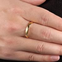 Anillo de Tungsteno con Baño de Oro de 18K, Regalo Perfecto de Compromiso/Boda, simple, el Amor Eterno de - details 8