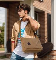 Bolsa de lona para hombre con gran capacidad, adecuada para ordenador portátil, candado, escuela, uso diario - details 12