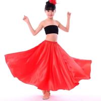 Trajes de danza del vientre para niños y niñas, vestidos de satén liso de Bollywood indio, actuaciones gitanas - details 7