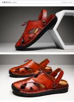 Sandalias de verano para hombre, talla grande, 2025. Nuevas sandalias de playa para hombre, sandalias casuales para jóvenes, pantuflas de media caña para hombre. - details 5