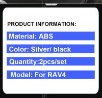 Cubierta de cejas para luz antiniebla delantera para Toyota RAV4 XA50 2019-2023 Accesorios de automóvil Modificación exterior Partes de chromado - details 2