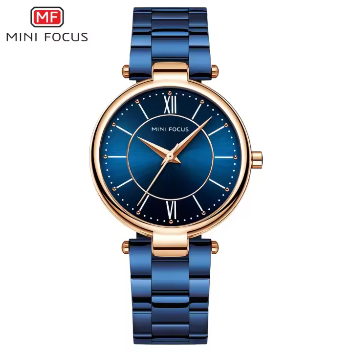 Reloj de cuarzo a la moda para mujer, movimiento japonés, acero inoxidable, resistente al agua, elegante reloj de pulsera para mujer para regalo y uso diario - 1