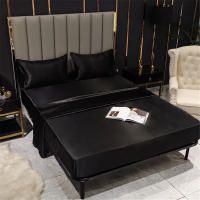 Sábana Ajustable de Seda de Morera 100% con Banda Elástica Antideslizante para Cama Individual Doble King Queen - details 2