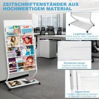 Soporte para folletos y revistas – Soporte inclinado para libros y revistas con 4 estantes (blanco, 4 capas, 59,5 cm de ancho) - details 3
