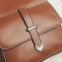 Mochila de PU para mujer, bolso de hombro con correa ajustable de Color sólido, Satchel para la escuela - details 3