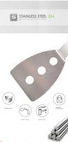 Sartén plegable de Metal portátil, espátula de acero inoxidable 304, herramientas de cocina con bolsa de malla, 1 ud. - details 2