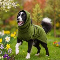 Disfraces para Perros, Chaqueta Calmante de Terciopelo para Perros, Sudadera con Capucha para Mascotas de Color Sólido, Gruesa, Resistente al Viento, Ropa de Dormir Cálida para Mascotas, Invierno y Otoño - details 1