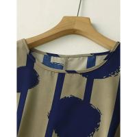 Novedad de verano, vestido elegante Vintage estampado de manga corta con cuello redondo, vestidos largos informales holgados con bolsillos y temperamento - details 8