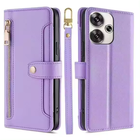 Cuero magnético multifuncional para Xiaomi Redmi Turbo 3/POCO F6, funda protectora con cremallera, de moda - 1