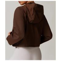 Chaqueta deportiva ligera y cómoda para correr al aire libre, resistente al viento, cárdigan con capucha de secado rápido, ropa deportiva para mujer. - details 6