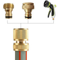 Conector de grifo de manguera de jardín, conector rápido de tubo de manguera de 1/2 pulgadas y 3/4 pulgadas, tamaño 2 en 1 y 1/2 pulgadas, 4 piezas - details 6