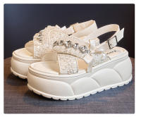 Sandalias Casuales de Moda para Mujer Nuevos Zapatos de Playa con Suela Gruesa y Cruzada con Estilo - details 20