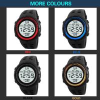 Reloj de lujo premium para hombre, relojes digitales deportivos para hombre, esfera grande, luminoso, resistente al agua, despertador, reloj de pulsera electrónico militar multifunción - details 11