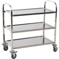 Carrito de Cocina de Acero Inoxidable 2 Banjas y 2 Brazos para Comedor Salón 70,5x40,5x81 cm - details 9