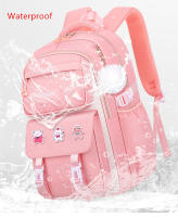 Mochila Escolar para Niñas OKKID Capacidad Grande, Múltiples Bolsillos, Diseño Rosa Lindo - details 8