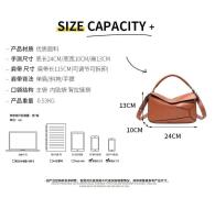 2025 Nuevo bolso de hombro para mujer: bolso de almohada acolchado geométrico de primavera, bolso cruzado con diseño de retales, mochila de lujo de alta gama Fashionab - details 1