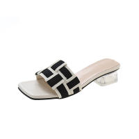Nuevo color a juego de medias zapatillas para mujer, ropa de verano 2025, nuevo temperamento, estilo de hadas, sandalias de tacón grueso - details 0